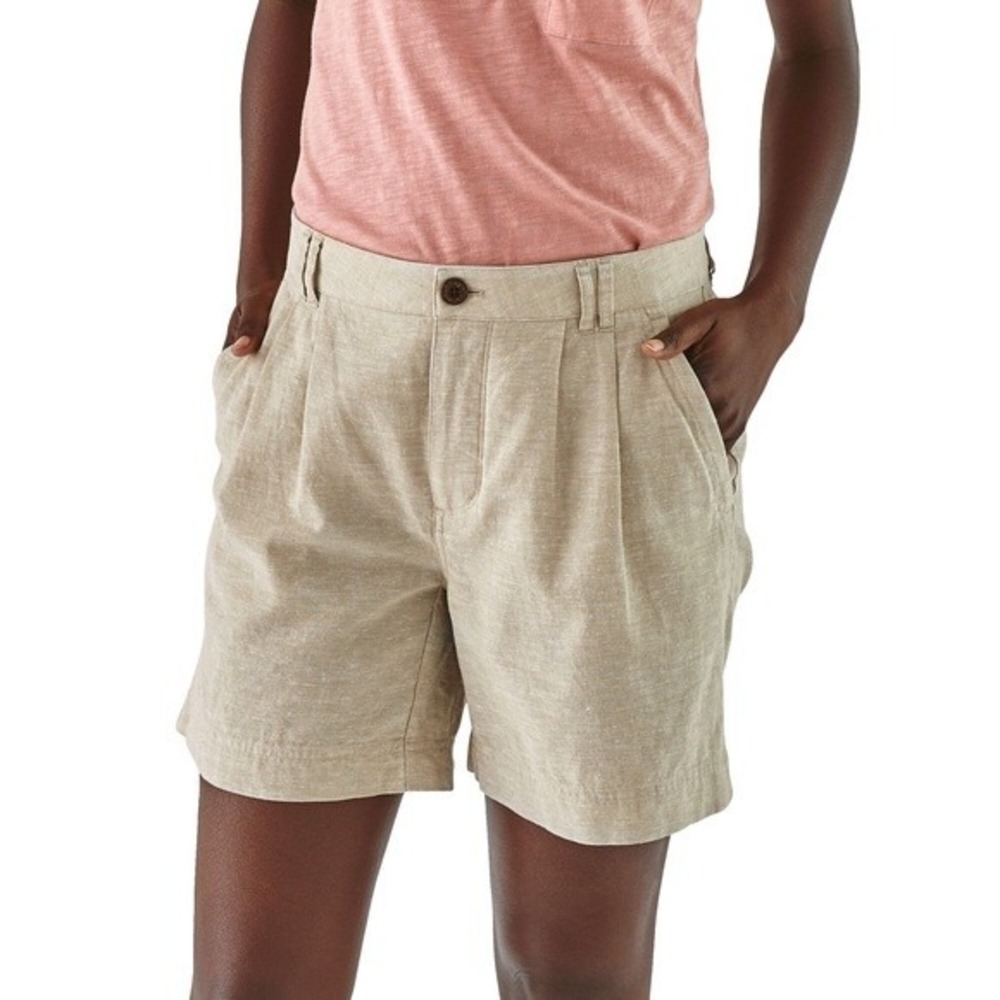 Patagonia Island Hemp Organic Cotton Shorts Oatmeal Womens 14